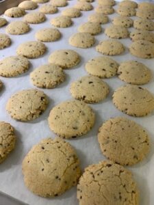 Chocolate chip cookies, sheet pan